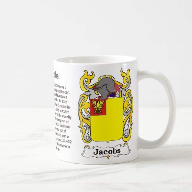 Taza del escudo de armas de la familia de Jacobs (Derecha)