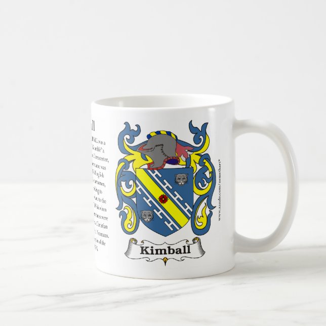 Taza del escudo de armas de la familia de Kimball (Derecha)