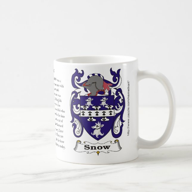 Taza del escudo de armas de la familia de la nieve (Derecha)