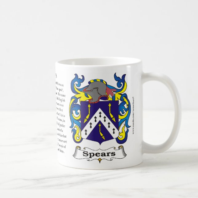 Taza del escudo de armas de la familia de las (Derecha)