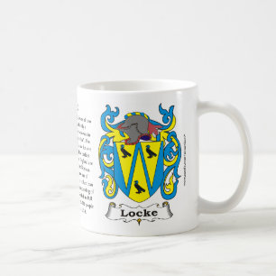 Taza del escudo de armas de la familia de Locke