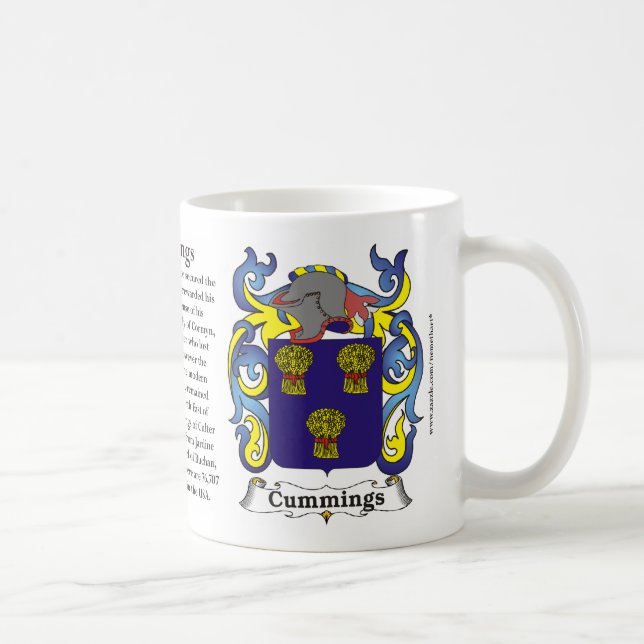 Taza del escudo de armas de la familia de los (Derecha)