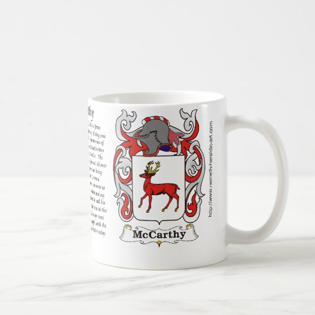 Taza del escudo de armas de la familia de McCarthy (Derecha)