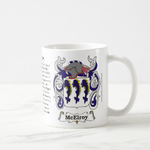 Taza del escudo de armas de la familia de McElroy