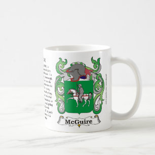 Taza del escudo de armas de la familia de McGuire