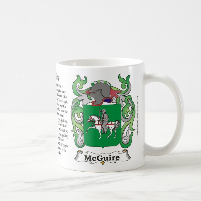 Taza del escudo de armas de la familia de McGuire (Derecha)