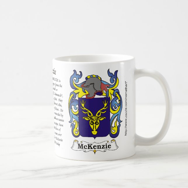 Taza del escudo de armas de la familia de McKenzie (Derecha)