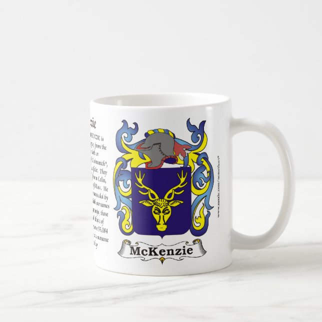 Taza del escudo de armas de la familia de McKenzie (Derecha)