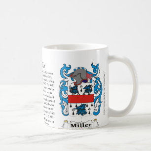 Taza del escudo de armas de la familia de Miller