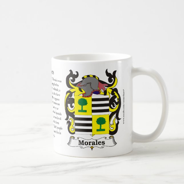Taza del escudo de armas de la familia de Morales (Derecha)