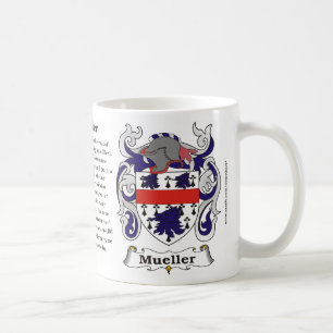 Taza del escudo de armas de la familia de Mueller