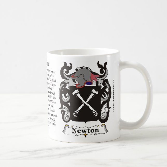 Taza del escudo de armas de la familia de Newton (Derecha)