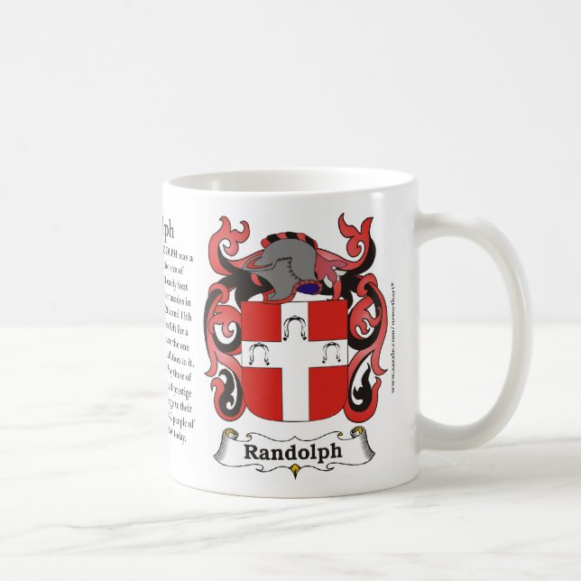 Taza del escudo de armas de la familia de Randolph (Derecha)