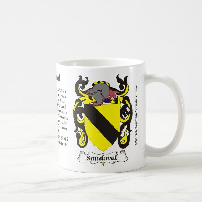 Taza del escudo de armas de la familia de Sandoval (Derecha)