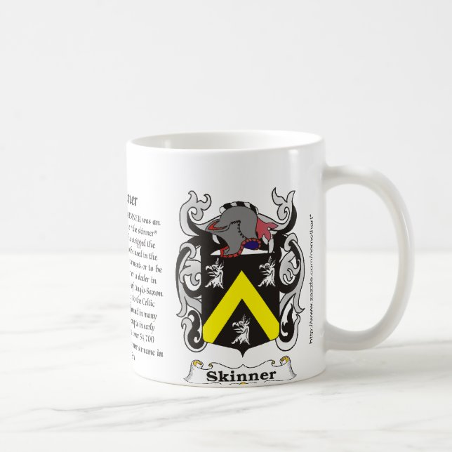 Taza del escudo de armas de la familia de Skinner (Derecha)