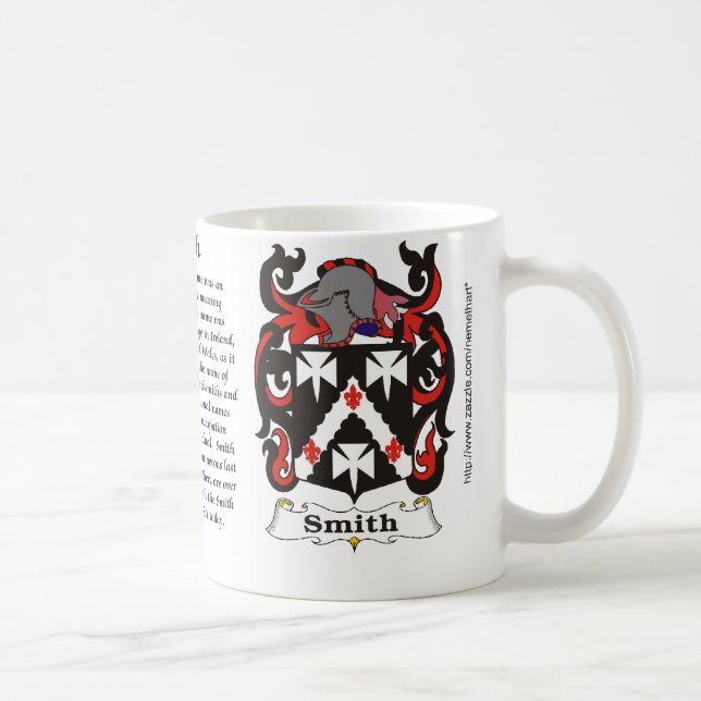 Taza del escudo de armas de la familia de Smith (Derecha)
