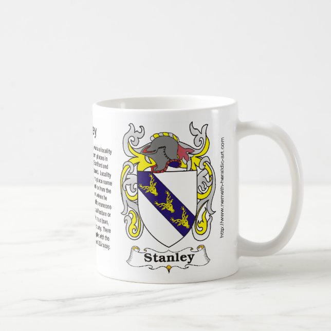 Taza del escudo de armas de la familia de Stanley (Derecha)