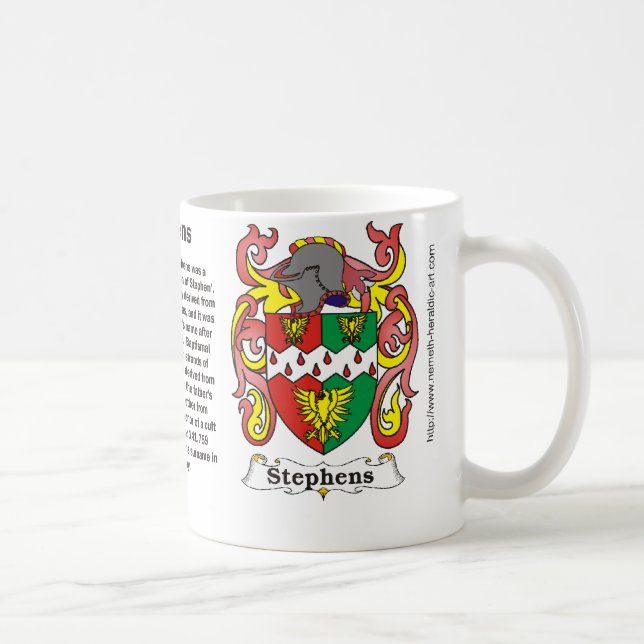 Taza del escudo de armas de la familia de Stephens (Derecha)