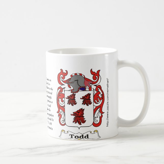 Taza del escudo de armas de la familia de Todd (Derecha)