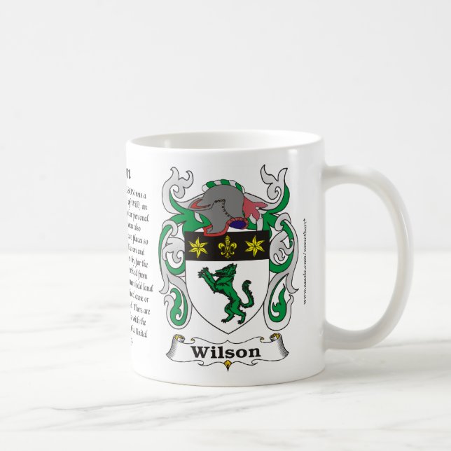 Taza del escudo de armas de la familia de Wilson (Derecha)