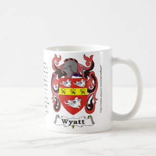 Taza del escudo de armas de la familia de Wyatt