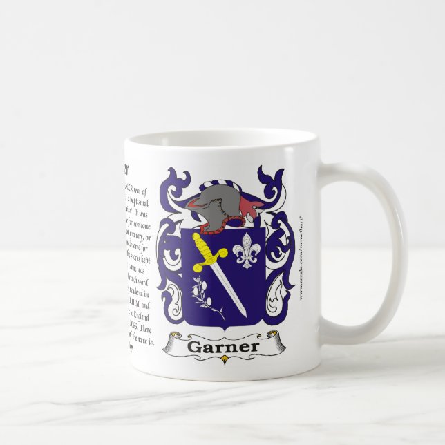 Taza del escudo de armas de la familia del Garner (Derecha)
