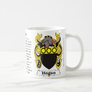 Taza del escudo de armas de la familia del Hogan