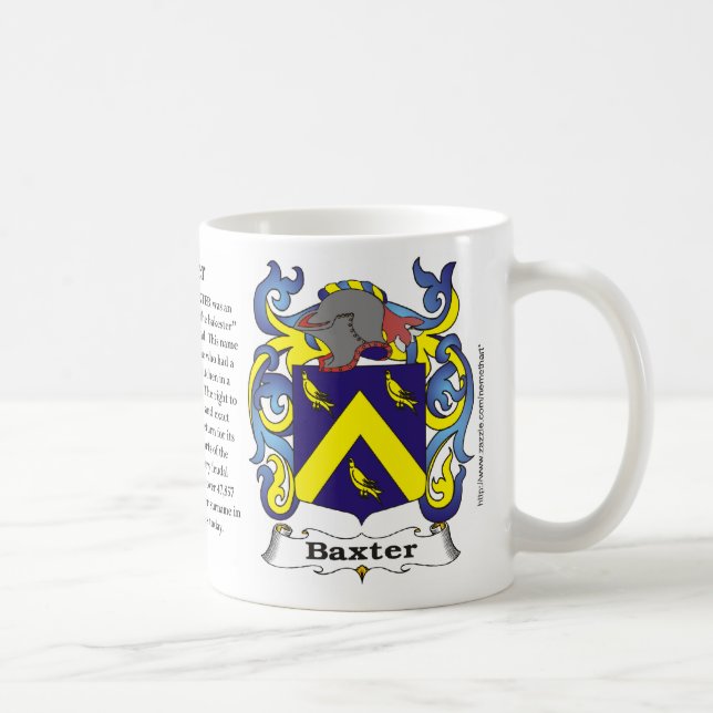 Taza del escudo de la familia de Baxter (Derecha)