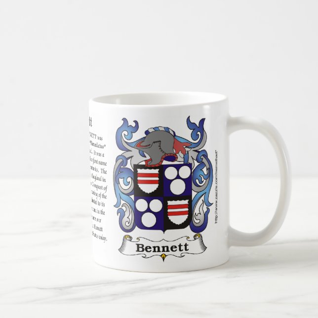Taza del escudo de la familia de Bennett (Derecha)