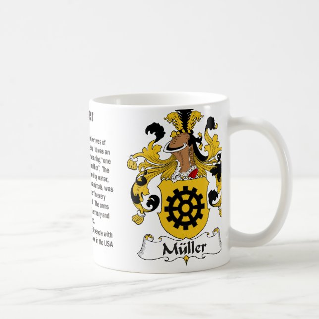 Taza del escudo de la familia de la moleta (Derecha)