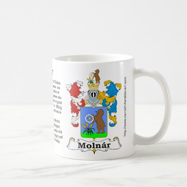 Taza del escudo de la familia de Molnar (Derecha)