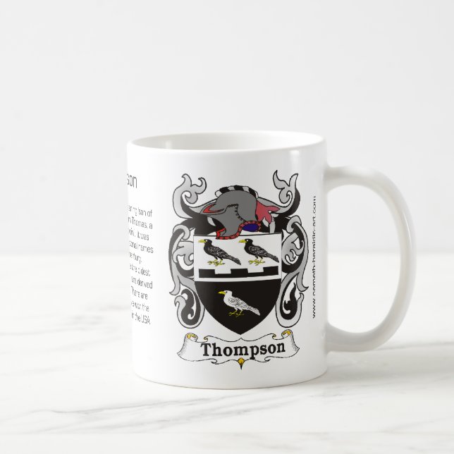Taza del escudo de la familia de Thompson (Derecha)