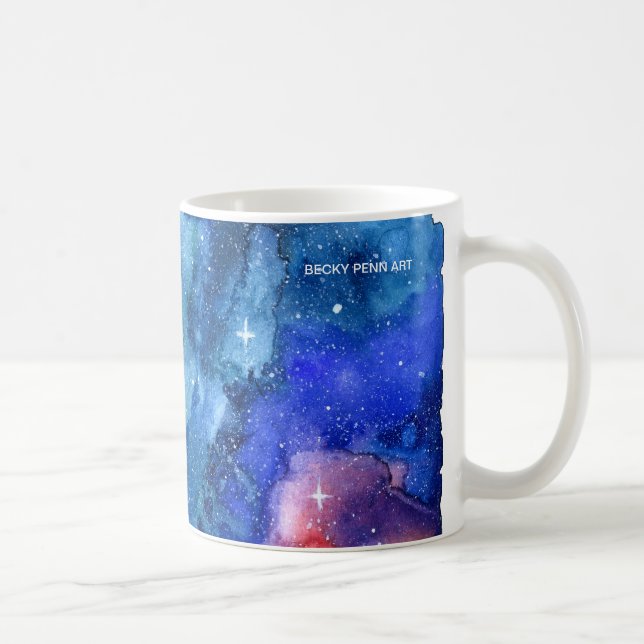 Taza del espacio de la galaxia de la acuarela (Derecha)