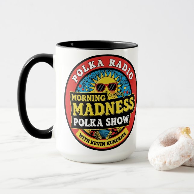 Taza del espectáculo de polca Morning Madness (Con donut)