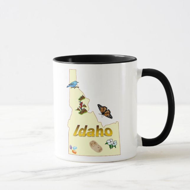 Taza del estado Info de Idaho (Derecha)