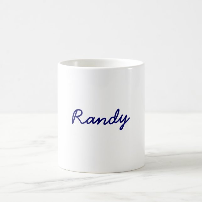 Taza del estilo del Randy-Nombre (Centro)