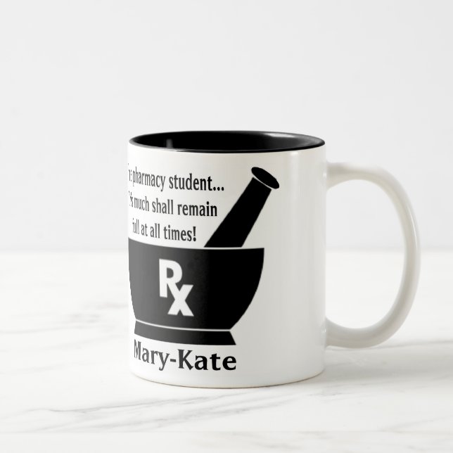 Taza del estudiante de la farmacia - personalizada (Derecha)