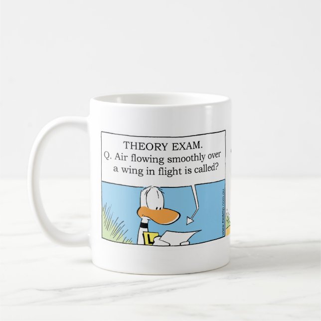 Taza del examen del vuelo del humor de la aviación (Izquierda)