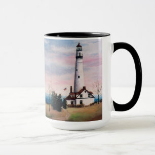 Taza del faro del punto del viento