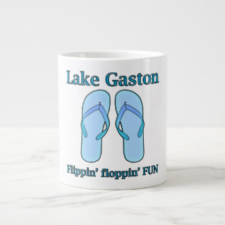 Taza del flip-flop de Gastón del lago