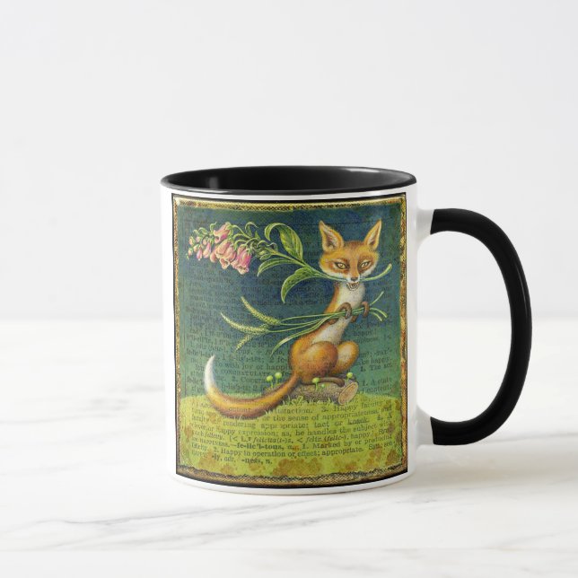 Taza del Fox del arbolado, afortunada (Derecha)