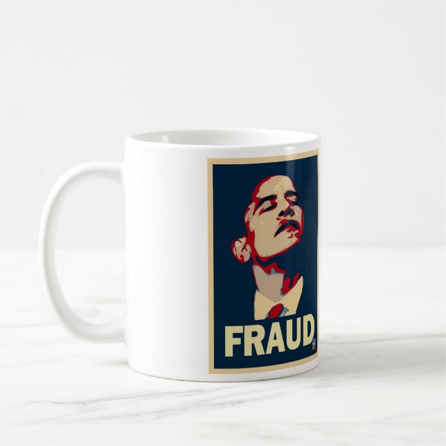 Taza del fraude de Obama - grande (Izquierda)