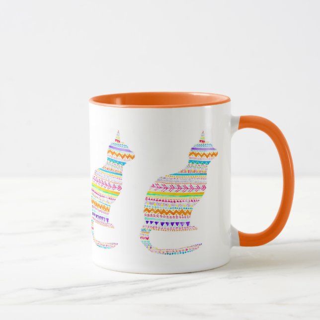 Taza del gatito de Boho por Megaflora (Derecha)