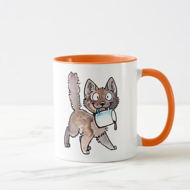 Taza del gatito del café (Derecha)