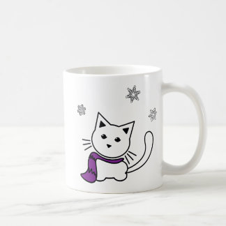 Taza del gatito del invierno