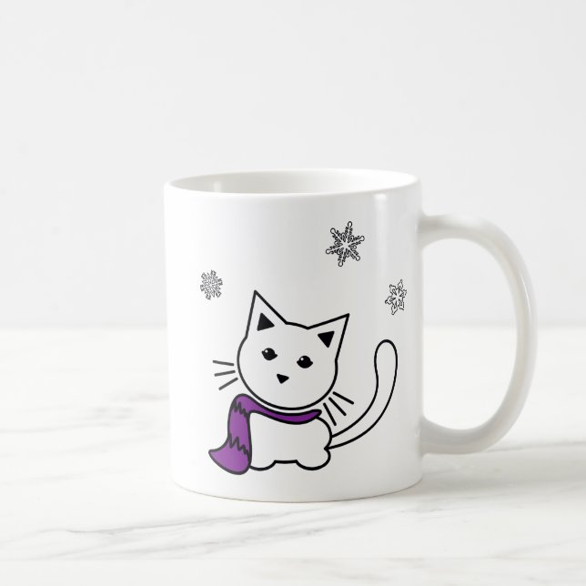 Taza del gatito del invierno (Derecha)