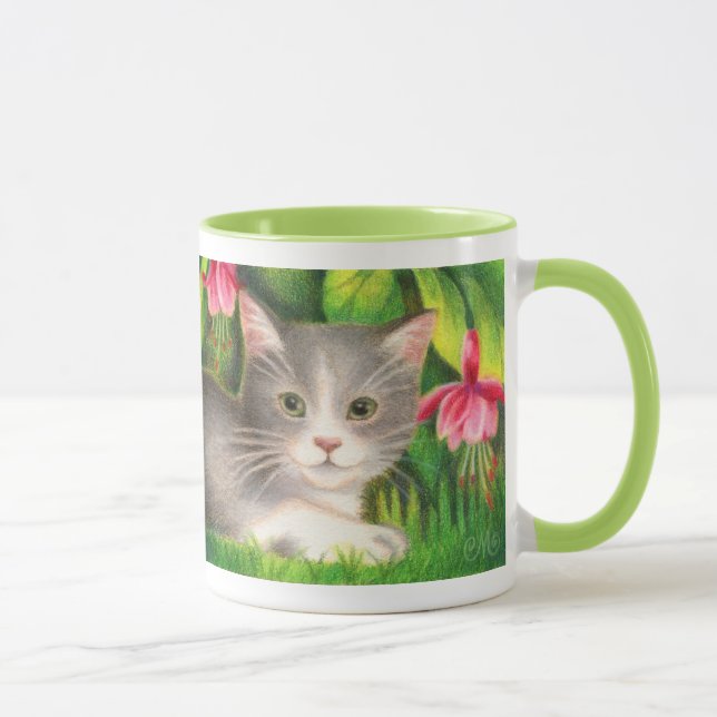 Taza del "gatito fucsia" (Derecha)