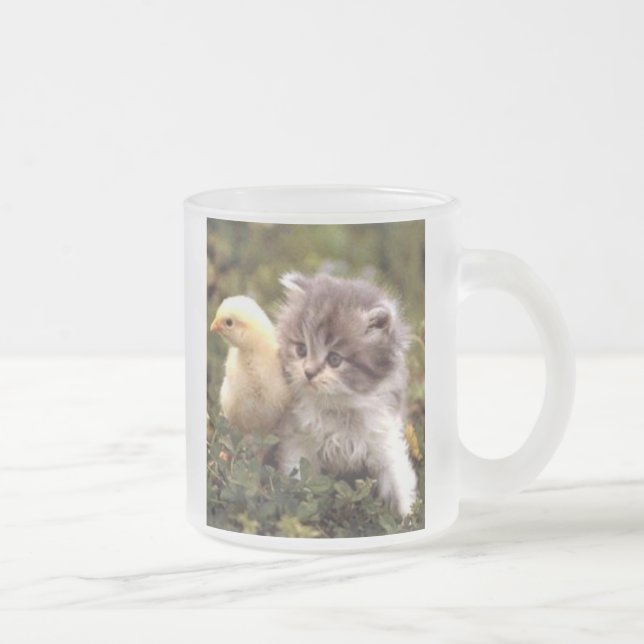 Taza del gatito y del polluelo del bebé (Derecha)