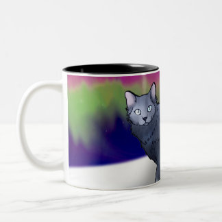 Taza del gato de la aurora boreal (aurora)