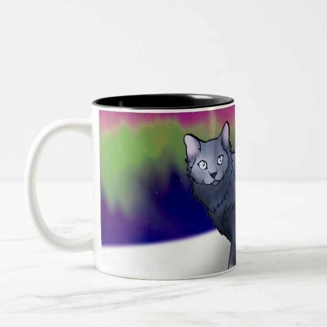 Taza del gato de la aurora boreal (aurora) (Izquierda)